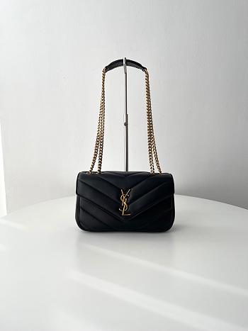 Fortok YSL Lou Lou Mini Bag Black 24 x 14 x 6 cm