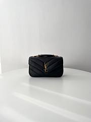 Fortok YSL Lou Lou Mini Bag Black 24 x 14 x 6 cm - 6