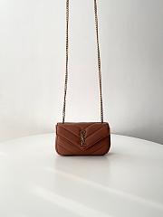 Fortok YSL Lou Lou Micro Bag Chocolate 20x12x5cm  - 1