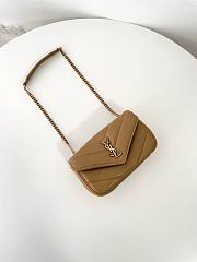 Fortok YSL Lou Lou Micro Bag Brown 20x12x5cm  - 4