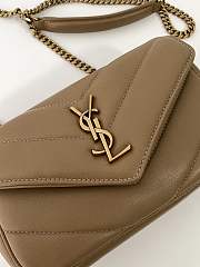 Fortok YSL Lou Lou Micro Bag Brown 20x12x5cm  - 6