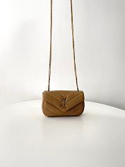 Fortok YSL Lou Lou Micro Bag Brown 20x12x5cm  - 1