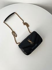 Fortok YSL Lou Lou Micro Bag Black 20x12x5cm  - 6
