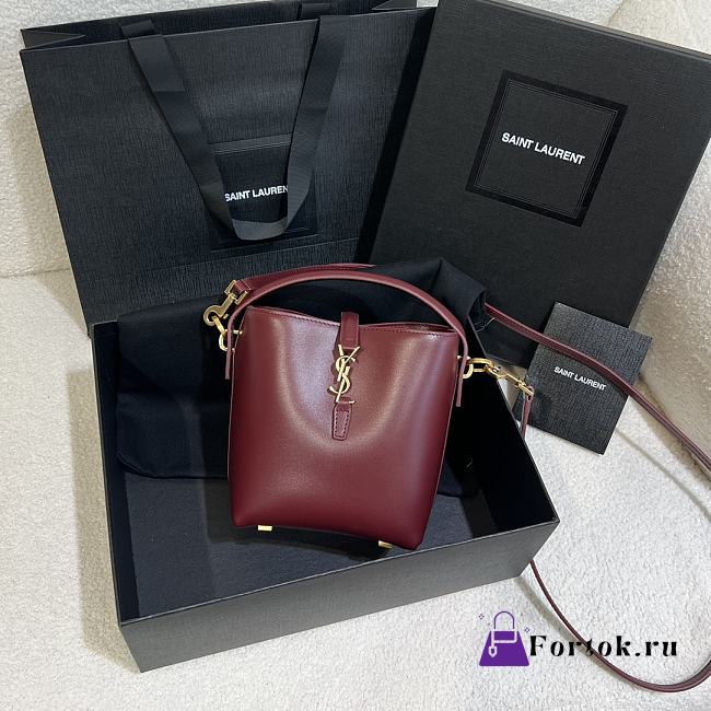 Fortok YSL Le 37 Mini In Shiny Leather Rouge 15cm13cm6cm - 1