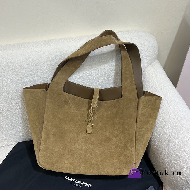Fortok Saint Laurent Le 5 À 7 Bea Suede Brown 50cm28cm18cm - 1