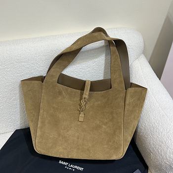 Fortok Saint Laurent Le 5 À 7 Bea Suede Brown 50cm28cm18cm