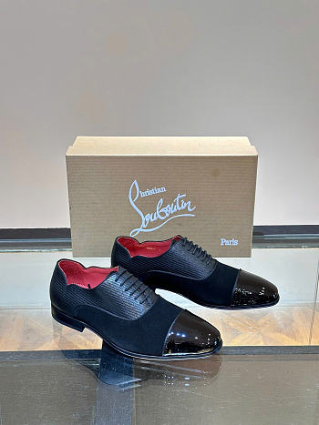 Fortok Christian Louboutin Loafer In Navy And Black
