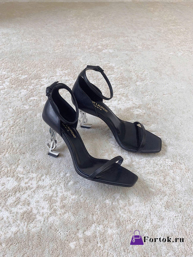 Fortok Saint Laurent Opyum - Black - Sandal Heels - Silver - 1