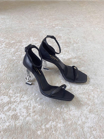 Fortok Saint Laurent Opyum - Black - Sandal Heels - Silver