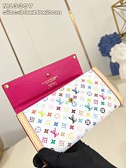 Fortok Louis Vuitton Monogram Takashi Murakami White Multicolor Wallet 19 x 10 x 2 cm - 6