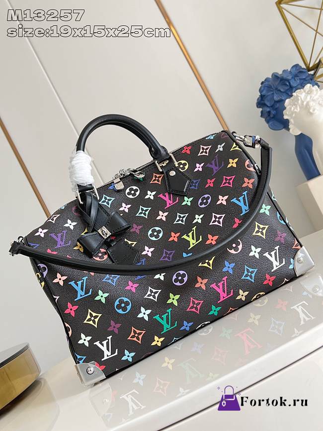 Fortok Louis Vuitton Monogram Takashi Murakami Soft Speedy 30 Black 21 x 17 x 30 cm - 1