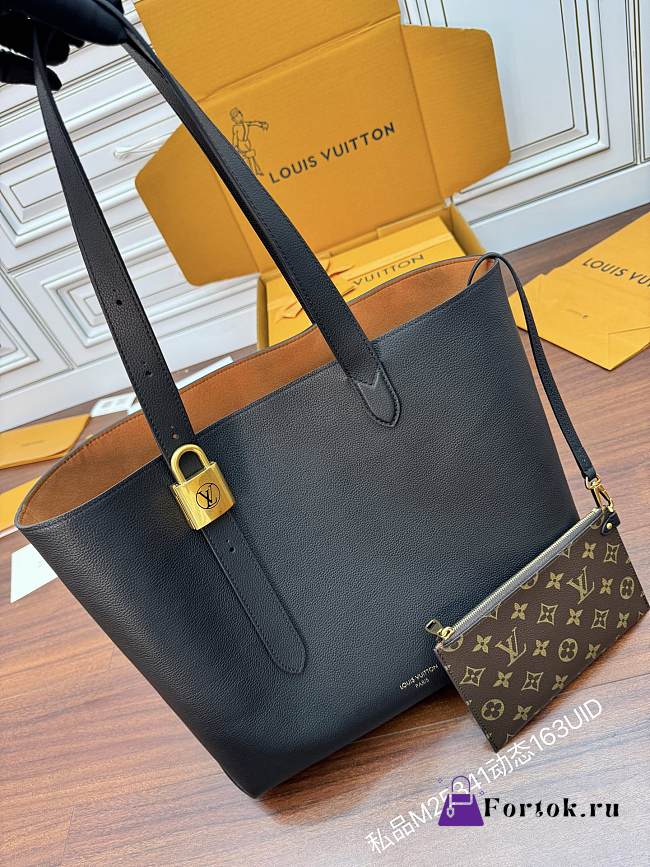 Fortok Louis Vuitton Low Key Cabas MM Black M25343 47x30x14CM - 1