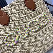 Fortok Gucci Straw-Effect Tote Bag Black 35x25x10cm - 2