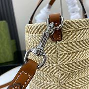 Fortok Gucci Straw-Effect Tote Bag Black 35x25x10cm - 3