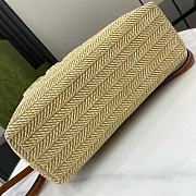 Fortok Gucci Straw-Effect Tote Bag Black 35x25x10cm - 6