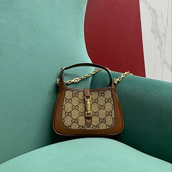 Fortok Gucci Jackie Black Brown 13x 19 3cm