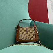 Fortok Gucci Jackie Black Brown 13x 19 3cm - 4