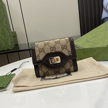 Fortok Gucci Luce Mini Wallet Brown 12 x 11 x 3 cm