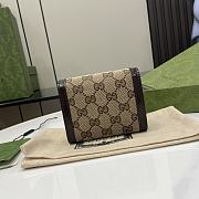 Fortok Gucci Luce Mini Wallet Brown 12 x 11 x 3 cm - 3