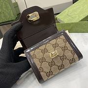 Fortok Gucci Luce Mini Wallet Brown 12 x 11 x 3 cm - 6