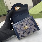 Fortok Gucci Luce Mini Wallet Blue 12 x 11 x 3 cm - 4