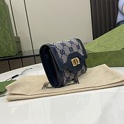 Fortok Gucci Luce Mini Wallet Blue 12 x 11 x 3 cm - 6