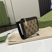 Fortok GG Emblem zip card case Brown 13 x 9 x 3 cm - 3