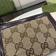Fortok GG Emblem zip card case Brown 13 x 9 x 3 cm - 4