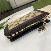 Fortok GG Emblem zip card case Brown 13 x 9 x 3 cm - 2