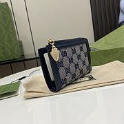 Fortok GG Emblem zip card case Blue 13 x 9 x 3 cm - 5