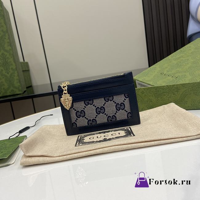 Fortok Gucci Luce Card Case Blue 11.5 x 7.5 x 1.5 cm - 1