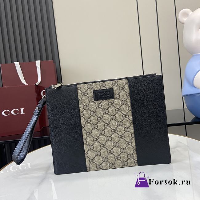 Fortok Gucci Pouch Brown And Black 28 x 22 x 3 cm - 1