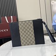 Fortok Gucci Pouch Brown And Black 28 x 22 x 3 cm - 2