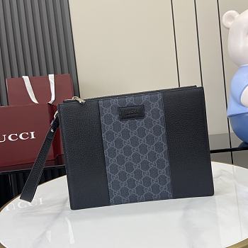 Fortok Gucci Pouch Navy And Black 28 x 22 x 3 cm