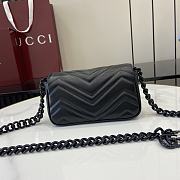 Fortok Gucci Marmont Full Black 16.5 x 10.2 x 5.1 cm - 2