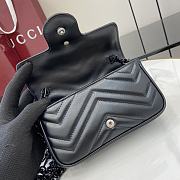 Fortok Gucci Marmont Full Black 16.5 x 10.2 x 5.1 cm - 4
