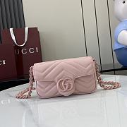 Fortok Gucci Marmont Full Pink 16.5 x 10.2 x 5.1 cm - 1