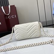 Fortok Gucci Marmont Full White 16.5 x 10.2 x 5.1 cm - 2