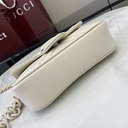 Fortok Gucci Marmont Full White 16.5 x 10.2 x 5.1 cm - 4