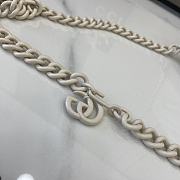 Fortok Gucci Marmont Full White 16.5 x 10.2 x 5.1 cm - 3