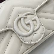Fortok Gucci Marmont Full White 16.5 x 10.2 x 5.1 cm - 6