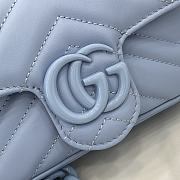 Fortok Gucci Marmont Full Blue 16.5 x 10.2 x 5.1 cm - 3