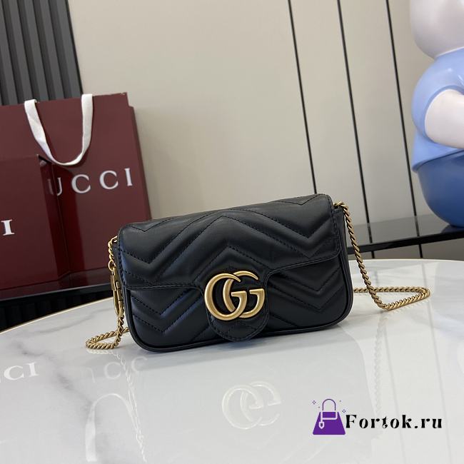 Fortok Gucci Marmont Heart Black 16.5 x 10 x 4.5 cm - 1