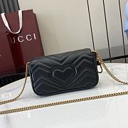 Fortok Gucci Marmont Heart Black 16.5 x 10 x 4.5 cm - 3