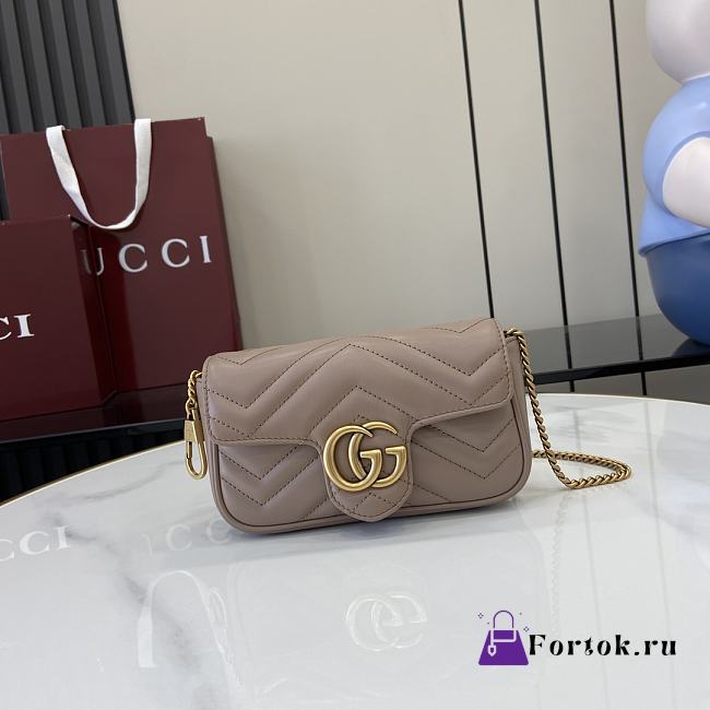 Fortok Gucci Marmont Heart Light Brown 16.5 x 10 x 4.5 cm - 1