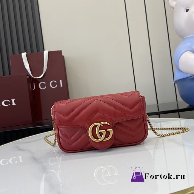 Fortok Gucci Marmont Heart Red 16.5 x 10 x 4.5 cm  - 1