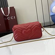 Fortok Gucci Marmont Heart Red 16.5 x 10 x 4.5 cm  - 6