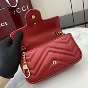 Fortok Gucci Marmont Heart Red 16.5 x 10 x 4.5 cm  - 2