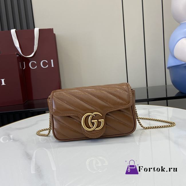 Fortok Gucci Marmont Heart Brown 16.5 x 10 x 4.5 cm - 1