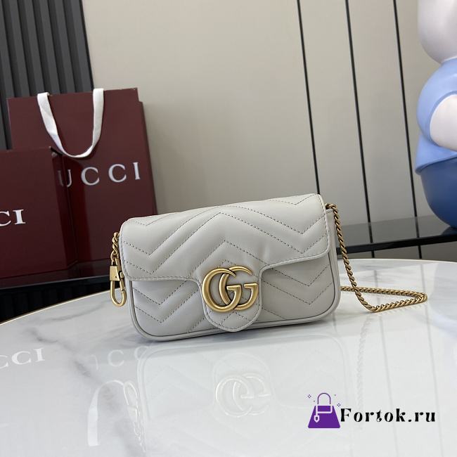 Fortok Gucci Marmont Heart Grey 16.5 x 10 x 4.5 cm - 1